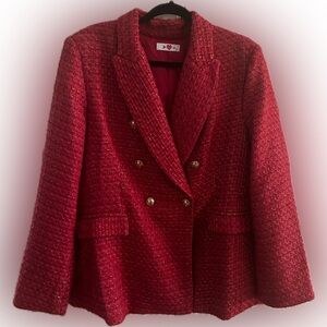 Adorable sparkly fuchsia tweed blazer from the one and only Buddy Love!
